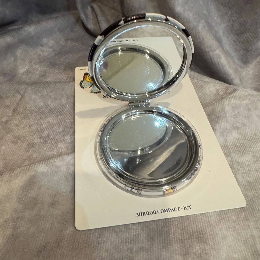MacKenzie-Childs Black‎ & White Checker Mirror Compact